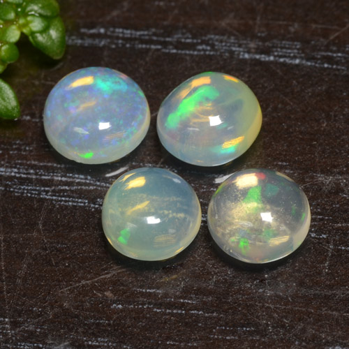 Multicolor Opal Gem - 0.5ct Round Cabochon (ID: 477452)
