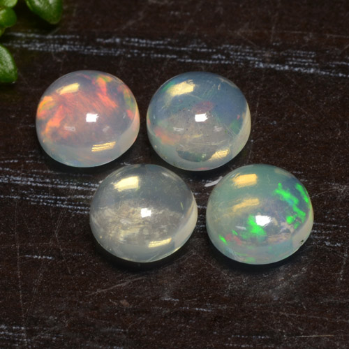 Multicolor Opal Gem - 0.6ct Round Cabochon (ID: 477453)