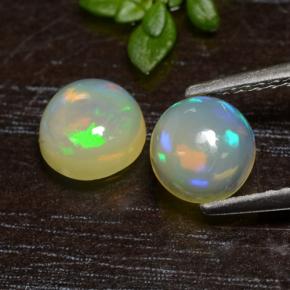 Multicolor Opal Gem - 0.6ct Round Cabochon (ID: 477454)
