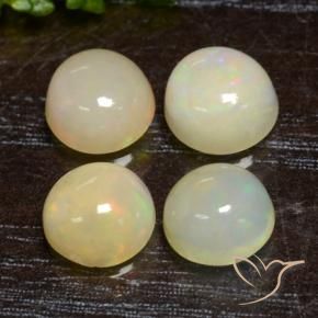 2.70 ctw Multicolor Opal Stones, Natural Opal in Round Cabochon Shape for Sale