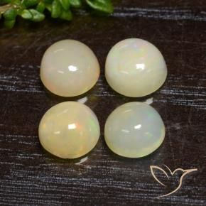 Opal Gemstones in 6.5 mm (calibrated) Size for Sale, Opal Stones in Multicolor Color