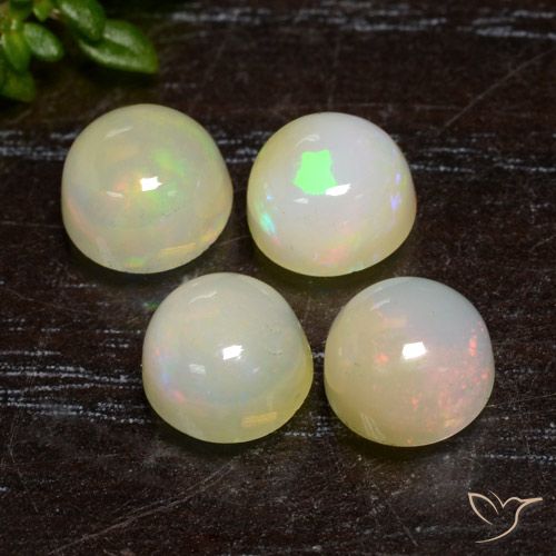 3.15ctw Natural Multicolor Opal, Round, Translucent