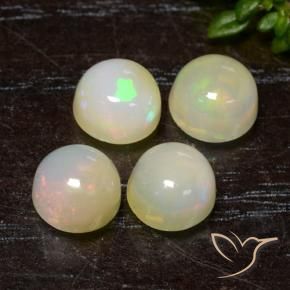 3.15 ctw Multicolor Opal Stones, Natural Opal in Round Cabochon Shape for Sale