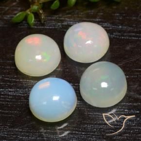 2.26 ctw Multicolor Opal Stones, Natural Opal in Round Cabochon Shape for Sale