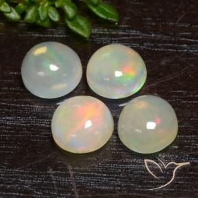Opal Gemstones in 6 mm (calibrated) Size for Sale, Opal Stones in Multicolor Color