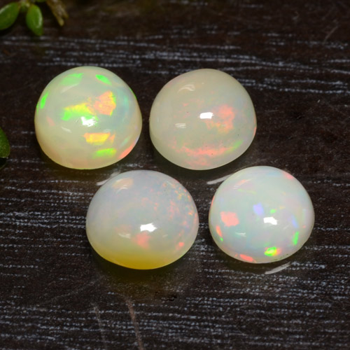 Multicolor Opal Gem - 0.5ct Round Cabochon (ID: 477461)