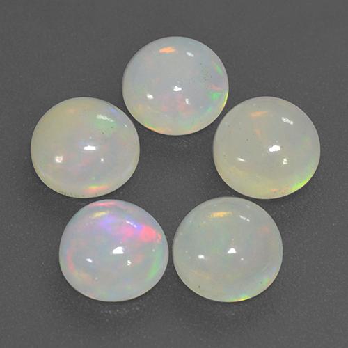 Multicolor Opal Gem - 0.5ct Round Cabochon (ID: 477509)