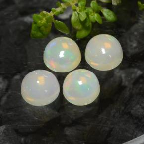 Multicolor Opal Gem - 0.4ct Round Cabochon (ID: 477527)