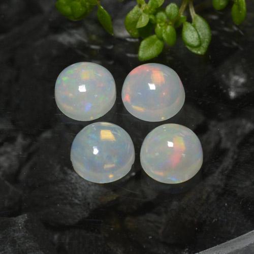 Multicolor Opal Gem - 0.4ct Round Cabochon (ID: 477530)