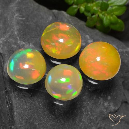 3.04 ct Round Opal, 6.6 mm From Ethiopia, Photo A