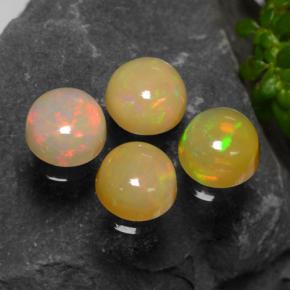 Multicolor Opal Gem - 0.7ct Round Cabochon (ID: 477542)