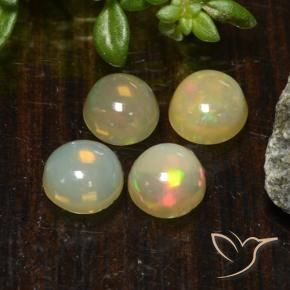 Opal Gemstones in 5 mm (calibrated) Size for Sale, Opal Stones in Multicolor Color