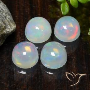 1.81 ctw Multicolor Opal Stones, Natural Opal in Round Cabochon Shape for Sale