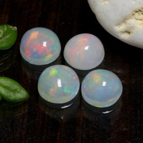 Multicolor Opal Gem - 0.3ct Round Cabochon (ID: 477562)