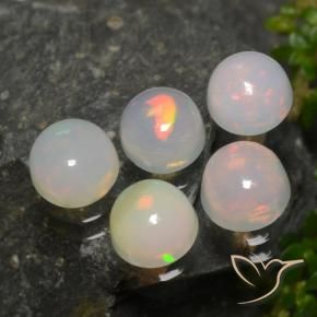 Opal Gemstones in 5 mm (calibrated) Size for Sale, Opal Stones in Multicolor Color