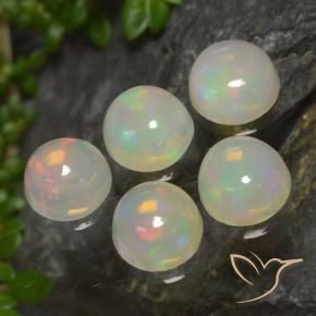 Opal Gemstones in 5 mm (calibrated) Size for Sale, Opal Stones in Multicolor Color