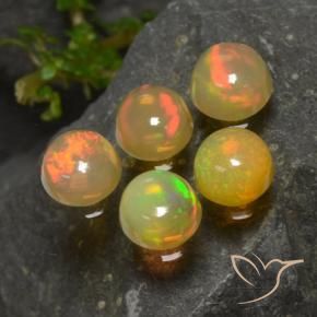 Opal Gemstones in 5 mm (calibrated) Size for Sale, Opal Stones in Multicolor Color