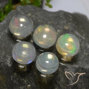 1.94 ctw Multicolor Opal Stones, Natural Opal in Round Cabochon Shape for Sale