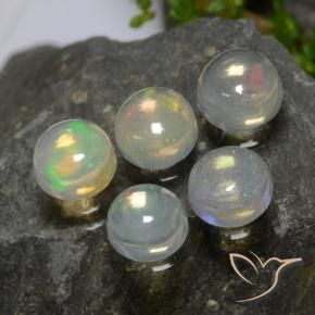 Opal Gemstones in 5 mm (calibrated) Size for Sale, Opal Stones in Multicolor Color