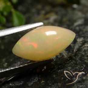 1.42 ct Multicolor Opal Stone, Natural Opal in Marquise Cabochon Shape for Sale