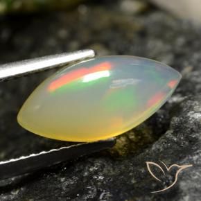 1.84 ct Multicolor Opal Stone, Natural Opal in Marquise Cabochon Shape for Sale
