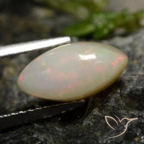 1.78 ct Multicolor Opal Stone, Natural Opal in Marquise Cabochon Shape for Sale