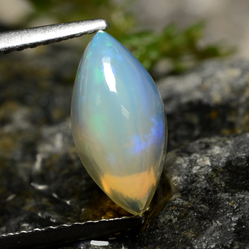 Multicolor Ópalo Gema - 1.5ct Cabujón Cortada Marquesa (ID: 478405)