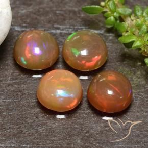 Opal Gemstones in 6 mm (calibrated) Size for Sale, Opal Stones in Multicolor Color