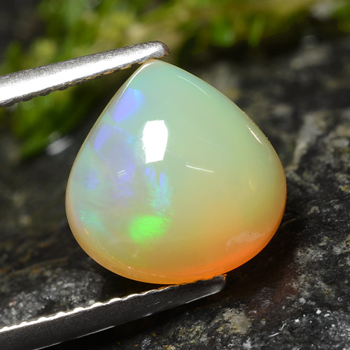 Multicolor Ópalo Gema - 2.9ct Cabujón Pera (ID: 478481)