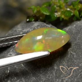 Opal Gemstone in 9.8 x 5 mm Size for Sale, Opal Stone in Multicolor Color