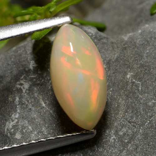 Multicolor Opal Gem - 0.9ct Marquise Cabochon (ID: 478628)