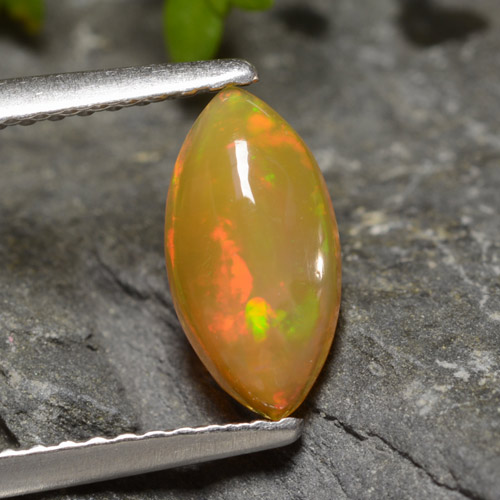 Multicolor Opal Gem - 0.7ct Marquise Cabochon (ID: 478790)