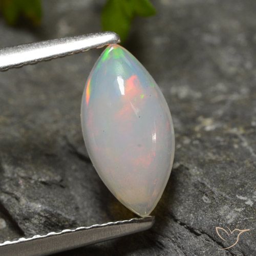 Multicolor Opal Gem - 0.9ct Marquise Cabochon (ID: 478791)