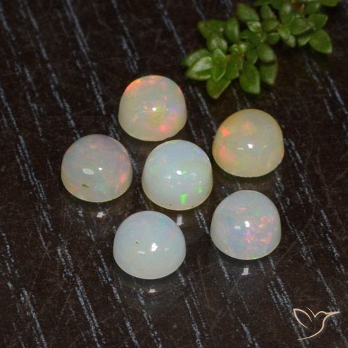 2.44ctw Natural Multicolor Opal, Round, Transparent