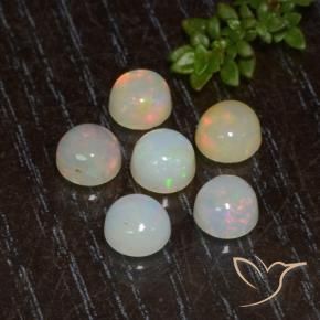 Opal Gemstones in 5 mm (calibrated) Size for Sale, Opal Stones in Multicolor Color