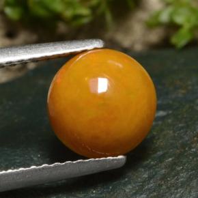 1.1ct Round Cabochon Orange Opal for sale thumb image of 1.1ct Round Cabochon Orange Opal (ID: 478967)