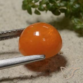 Opal Gemstone in 8 mm (calibrated) Size for Sale, Opal Stone in Fire Orange Color