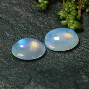 2.44 ctw White Opal Stones, Natural Opal in Oval Cabochon Shape for Sale
