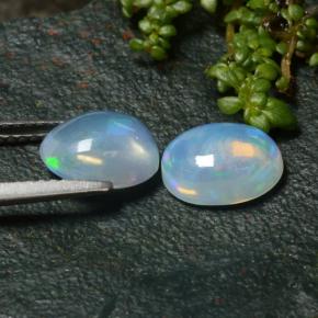 Opal Gemstones in 9 x 7 mm (calibrated) Size for Sale, Opal Stones in White Color
