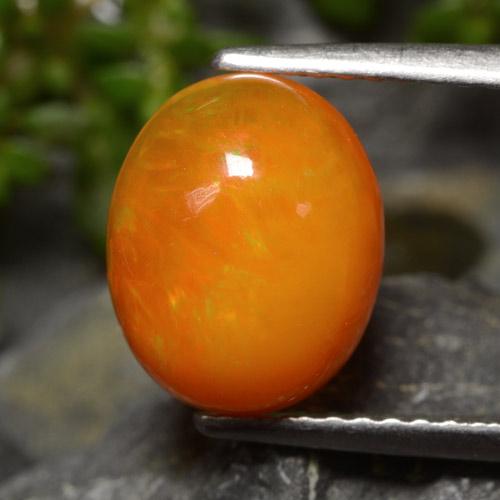 Yellowish Orange Opal Gem - 2ct Oval Cabochon (ID: 479769)
