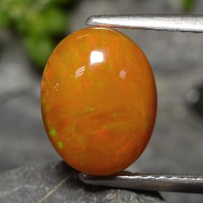 Naranja claro Ópalo Gema - 1.8ct Cabujón Óvalo (ID: 479773)