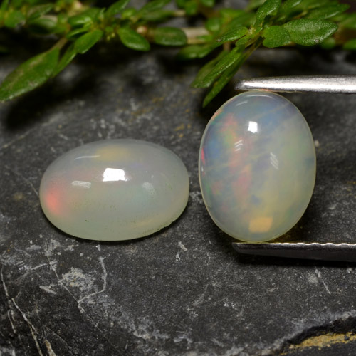 Multicolor Opal Gem - 1.2ct Oval Cabochon (ID: 479781)