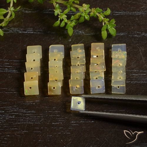 3.02ctw Natural Multicolor Opal, Square, Translucent