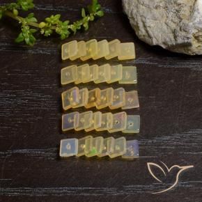 3.56 ctw Multicolor Opal Stones, Natural Opal in Square with Hole Shape for Sale