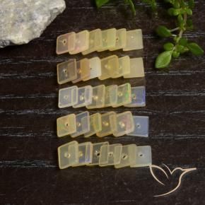 3.98 ctw Multicolor Opal Stones, Natural Opal in Square with Hole Shape for Sale