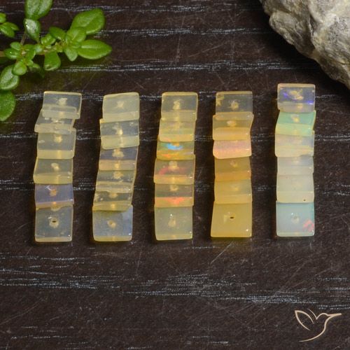 4.61ctw Natural Multicolor Opal, Square, Transparent