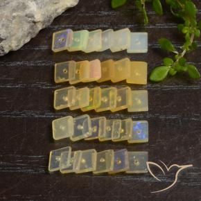 4.61 ctw Multicolor Opal Stones, Natural Opal in Square with Hole Shape for Sale