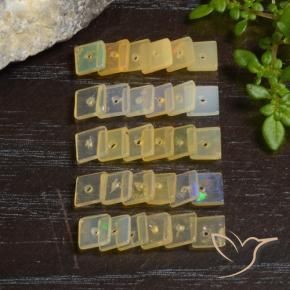 3.35 ctw Multicolor Opal Stones, Natural Opal in Square with Hole Shape for Sale