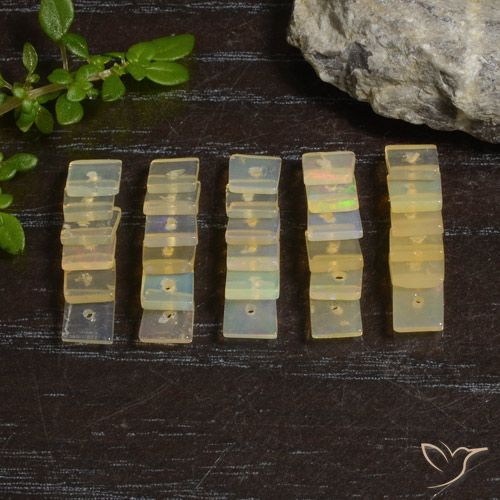 3.27ctw Natural Multicolor Opal, Square, Transparent