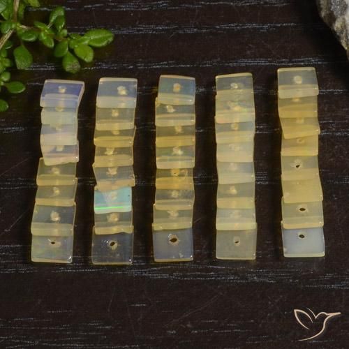 5.59ctw Natural Multicolor Opal, Square, Transparent